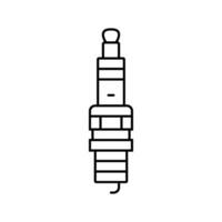 spark plug car mechanic line icon vector illustration