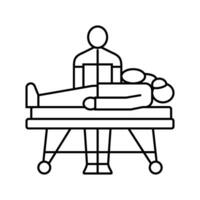 resuscitation efforts line icon vector illustration