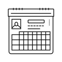 training schedule motivation line icon vector illustration