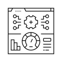 performance testing analyst line icon vector illustration