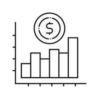 financial charts advisor line icon vector illustration