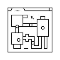 level design game development line icon vector illustration