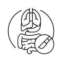 general cirugía línea icono vector ilustración