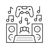 sound design game development line icon vector illustration