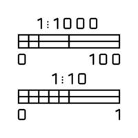 architectural scale drafter line icon vector illustration