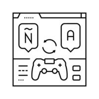 localization game development line icon vector illustration