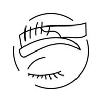 eyebrow hair removal female line icon vector illustration