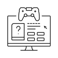 gamification online learning platform line icon vector illustration