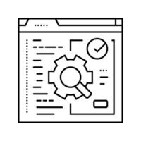 software testing line icon vector illustration