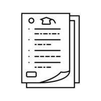 student assessment primary school line icon vector illustration