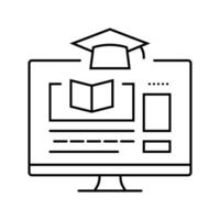 mi aprendizaje cursos en línea aprendizaje plataforma línea icono vector ilustración