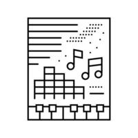 techno disco party line icon vector illustration