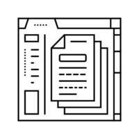 api documentation technical writer line icon vector illustration