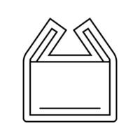 open box unpacking loading contents line icon vector illustration