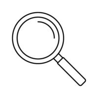 magnifying search glass line icon vector illustration