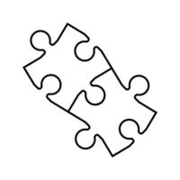 puzzle solution line icon vector illustration