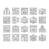 game development computer icons set vector