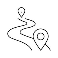 map pointer delivery line icon vector illustration