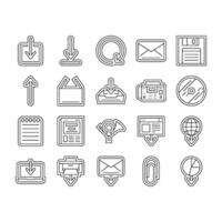 download file computer data icons set vector