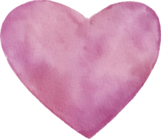 roze waterverf hart element clip art png