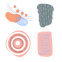 abstrait taches. taches, des points, motifs, compositions, textures tiré par main sur une tablette dans bleu, rose et pastel couleurs. pour imprimer, conception. png