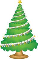 illustration of christmas tree vector design