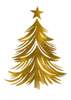 oro Brillantina partículas Navidad árbol con estrella png