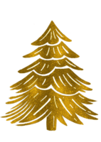 ouro brilhar partículas Natal árvore com Estrela png