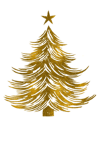 goud schitteren deeltjes Kerstmis boom met ster png