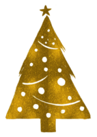 guld glitter partiklar jul träd med stjärna png