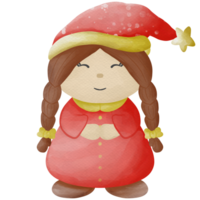 niña en Navidad png