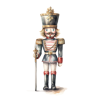 AI generated Nutcracker For Christmas Event. Watercolor Style. AI Generated png