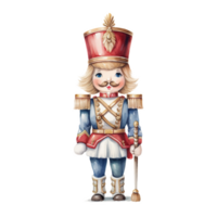 AI generated Nutcracker For Christmas Event. Watercolor Style. AI Generated png