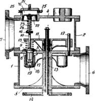 Fluid Valve vintage illustration. vector