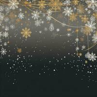 AI generated A gold and silver themed background with a subtle snowflake pattern photo