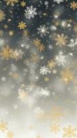 AI generated A gold and silver themed background with a subtle snowflake pattern photo