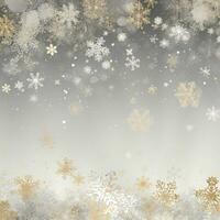 AI generated A gold and silver themed background with a subtle snowflake pattern photo