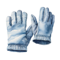 ai genererad vinter- handskar för jul händelse. vattenfärg stil. ai genererad png
