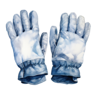 AI generated Winter Gloves For Christmas Event. Watercolor Style. AI Generated png