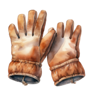 AI generated Winter Gloves For Christmas Event. Watercolor Style. AI Generated png