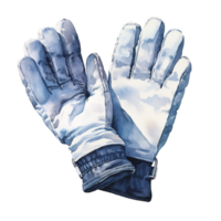 AI generated Winter Gloves For Christmas Event. Watercolor Style. AI Generated png