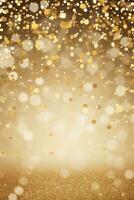AI generated An elegant gold glitter background for a message, suitable for a sophisticated celebration photo