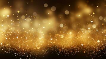 AI generated An elegant gold glitter background for a message, suitable for a sophisticated celebration photo