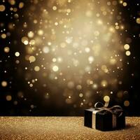 AI generated An elegant gold glitter background for a message, suitable for a sophisticated celebration photo