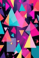 AI generated A bold and colorful geometric background with a customizable message photo