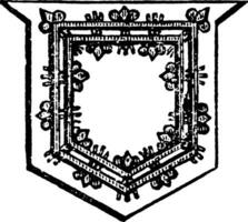 Double Tressure are generally ornamented, vintage engraving. vector