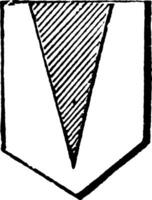 Pile is an angular figure like a wedge, vintage engraving. vector