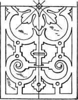 Renaissance Oblong Panel is a design found at the St. Michaels' church in Germany, vintage engraving. vector