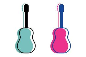 guitarra vector elemento ilustración. plano icono estilo. adecuado para música elemento