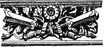 navegación símbolo es encontró en frente de el las tullerias un real palacio, Clásico grabado. vector